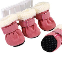 HKM-075539 Waterproof Winter Dog Boots for Small Breeds - Anti-Slip, Washable & Comfy Footwear for Outdoor Use