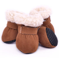 HKM-075539 Waterproof Winter Dog Boots for Small Breeds - Anti-Slip, Washable & Comfy Footwear for Outdoor Use
