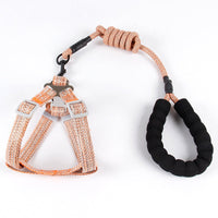HKM-075731 Nylon Pet Leash with Adjustable Chest Strap and Comfortable EVA Handle