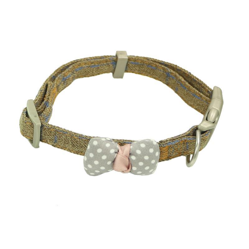 HKM-075731 Polka Dot Adjustable Cat Collar in Pink, Gray, and Blue