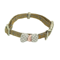 HKM-075731 Polka Dot Adjustable Cat Collar in Pink, Gray, and Blue