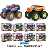 HKM-075795 Friction Powered Diecast Off-Road Truck Toy for Kids Age 3 and Up, Alloy Model Vehicle