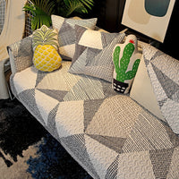 HKM-075859 Cartoon Design Cotton Sofa Cushion Covers - Anti-Slip & Anti-Wrinkle, Multiple Sizes Available