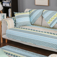 HKM-075859 Cartoon Design Cotton Sofa Cushion Covers - Anti-Slip & Anti-Wrinkle, Multiple Sizes Available