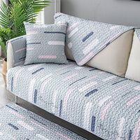 HKM-075859 Cartoon Design Cotton Sofa Cushion Covers - Anti-Slip & Anti-Wrinkle, Multiple Sizes Available