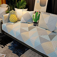 HKM-075859 Cartoon Design Cotton Sofa Cushion Covers - Anti-Slip & Anti-Wrinkle, Multiple Sizes Available