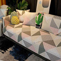 HKM-075859 Cartoon Design Cotton Sofa Cushion Covers - Anti-Slip & Anti-Wrinkle, Multiple Sizes Available