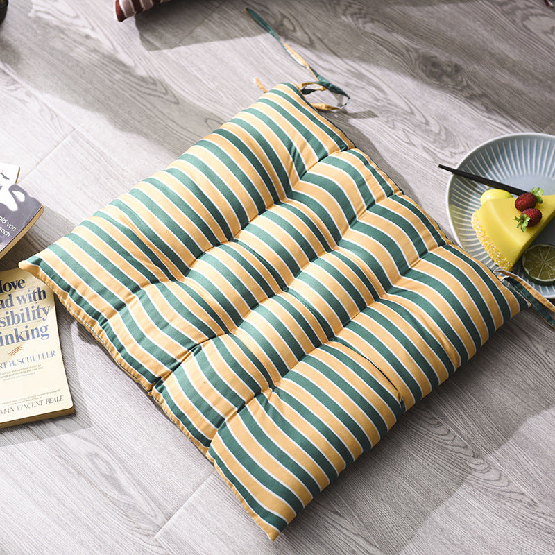 HKM-075923 Stylish Striped Square Chair Cushion - 40x40cm Polyester Fiber
