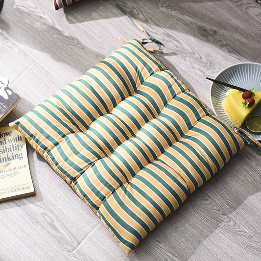 HKM-075923 Stylish Striped Square Chair Cushion - 40x40cm Polyester Fiber