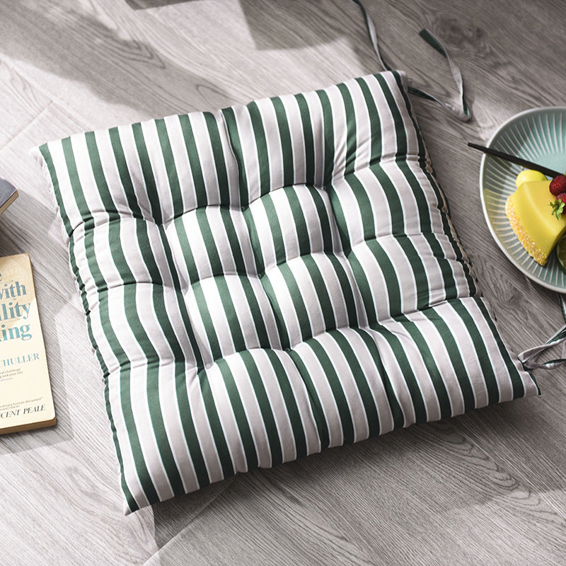 HKM-075923 Stylish Striped Square Chair Cushion - 40x40cm Polyester Fiber