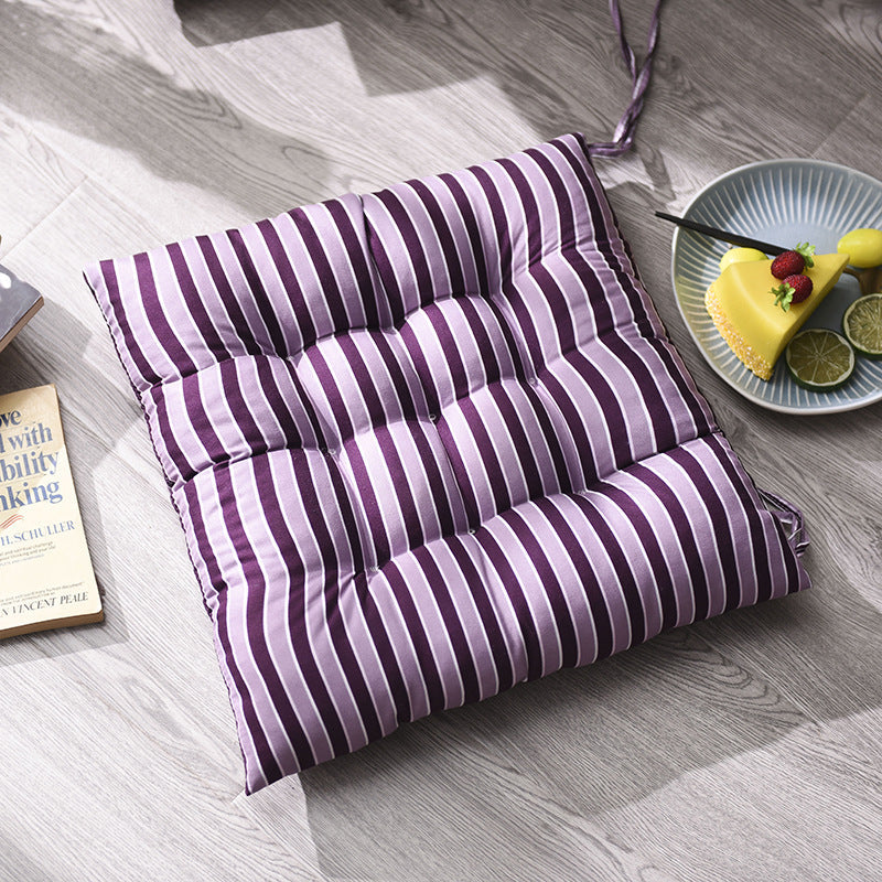 HKM-075923 Stylish Striped Square Chair Cushion - 40x40cm Polyester Fiber