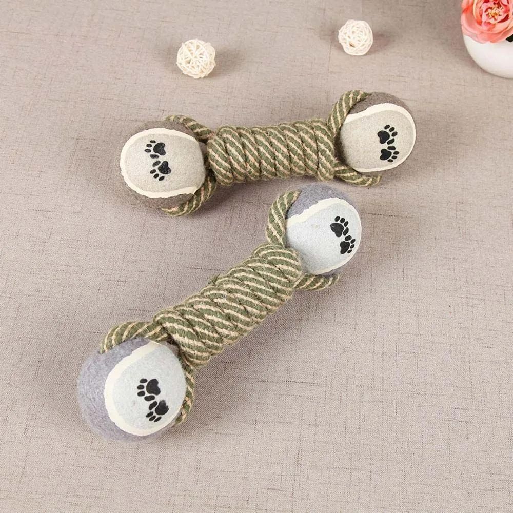 HKM-075987 Durable Cotton Rope Chew Toy for Medium and Large Dogs - Interactive Knot Design