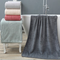 HKM-076115 Coral Fleece Bath Towel - Soft, Absorbent, Thickened for Comfort