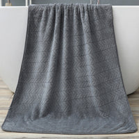 HKM-076115 Coral Fleece Bath Towel - Soft, Absorbent, Thickened for Comfort