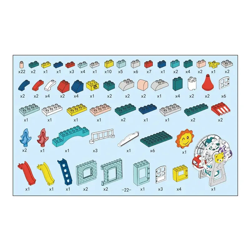 177-Piece Building Block Set for Early Development and Learning in Children Ages 0-7
