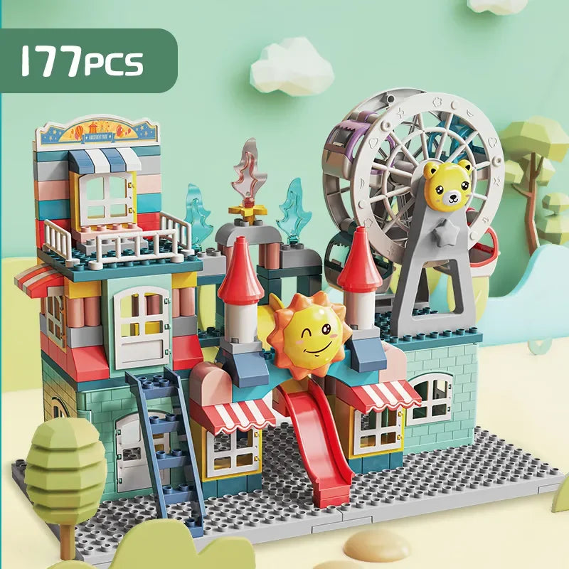 177-Piece Building Block Set for Early Development and Learning in Children Ages 0-7