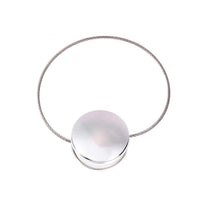 HKM-076243 Stainless Steel Round Curtain Buckle Hook with Magnetic Closure - 37cm Length