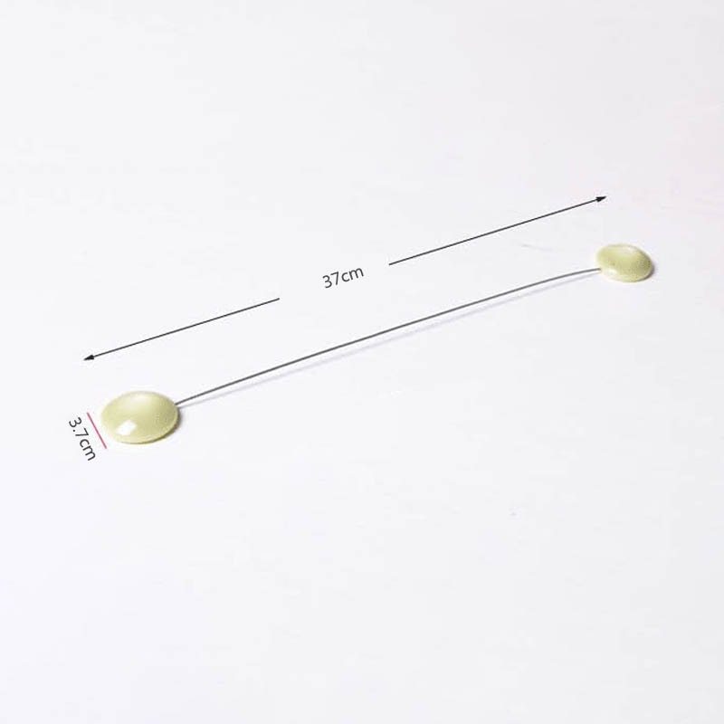 HKM-076243 Stainless Steel Round Curtain Buckle Hook with Magnetic Closure - 37cm Length
