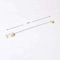 HKM-076243 Stainless Steel Round Curtain Buckle Hook with Magnetic Closure - 37cm Length