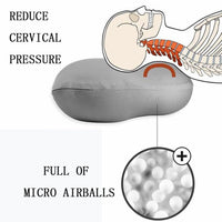 HKM-076371 Ergonomic Foam Particle Pillow with Free Pillowcase and Machine-Washable Design
