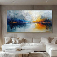 HKM-076627 Handmade Modern Abstract Oil Painting on Canvas for Living Room and Home Decor
