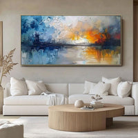 HKM-076627 Handmade Modern Abstract Oil Painting on Canvas for Living Room and Home Decor