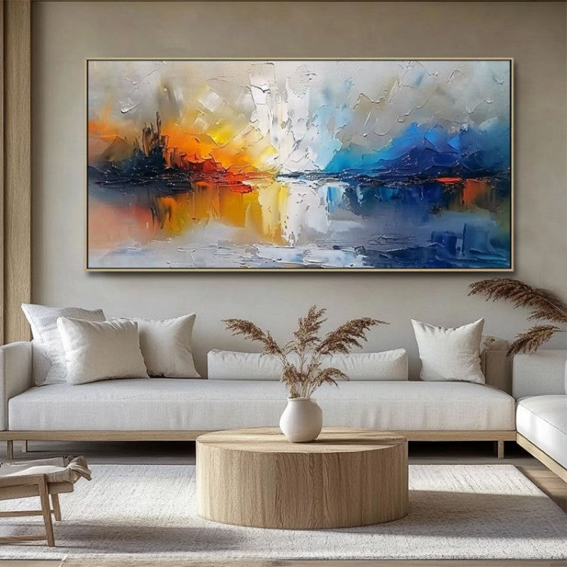 HKM-076627 Handmade Modern Abstract Oil Painting on Canvas for Living Room and Home Decor