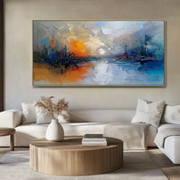 HKM-076627 Handmade Modern Abstract Oil Painting on Canvas for Living Room and Home Decor