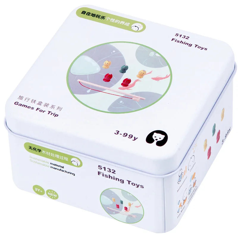 Wooden Interactive Cognitive Puzzle Building Blocks for Kids Travel Play