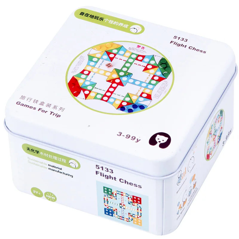 Wooden Interactive Cognitive Puzzle Building Blocks for Kids Travel Play