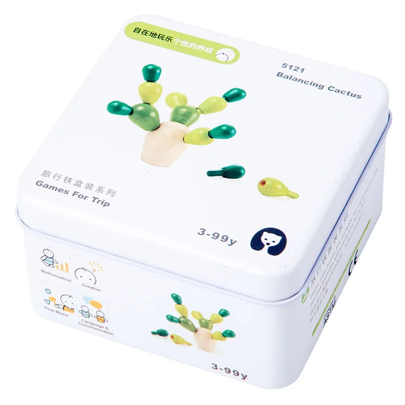 Wooden Interactive Cognitive Puzzle Building Blocks for Kids Travel Play