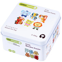 HKM-076691 Wooden Interactive Cognitive Puzzle Building Blocks for Kids Travel Play