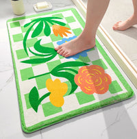HKM-076755 Absorbent Polyester Cartoon Bathroom Floor Mat Non-Slip for Toilet & Door