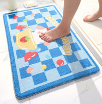 HKM-076755 Absorbent Polyester Cartoon Bathroom Floor Mat Non-Slip for Toilet & Door