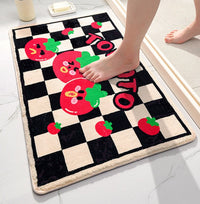 HKM-076755 Absorbent Polyester Cartoon Bathroom Floor Mat Non-Slip for Toilet & Door