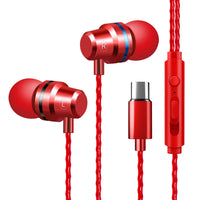 HKM-076755 In-Ear Metal Headphones with Dynamic Sound and TPE Cable, Various Color Options