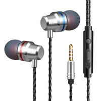 HKM-076755 In-Ear Metal Headphones with Dynamic Sound and TPE Cable, Various Color Options