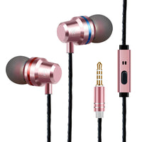 HKM-076755 In-Ear Metal Headphones with Dynamic Sound and TPE Cable, Various Color Options