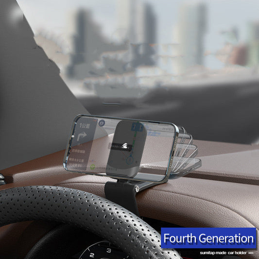 HKM-076947 Compact Magnetic HUD Car Phone Holder for Universal Device Compatibility - Dashboard Installation