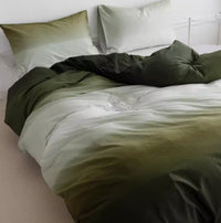 HKM-077011 Gradient Color Cotton Bed Set - 3-Piece and 4-Piece Options for Various Bed Sizes