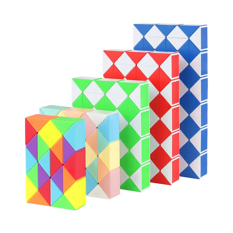 HKM-077267 Foldable Multi-Shape Color Magic Ruler 3D Cube Fidget Toy for Educational Fun
