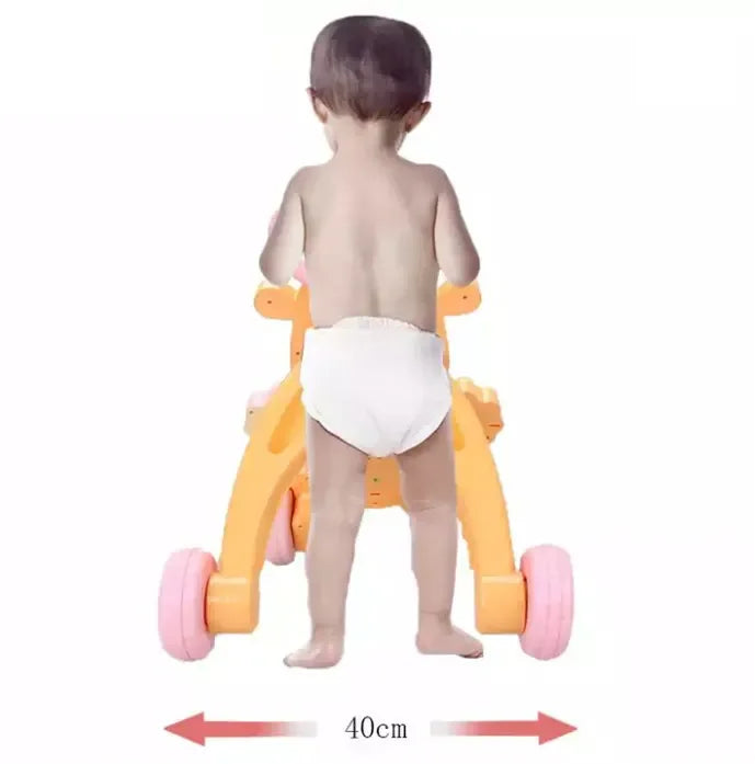 HKM-077331 Battery Operated Giraffe Baby Walker with Light and Music for Ages 0-3