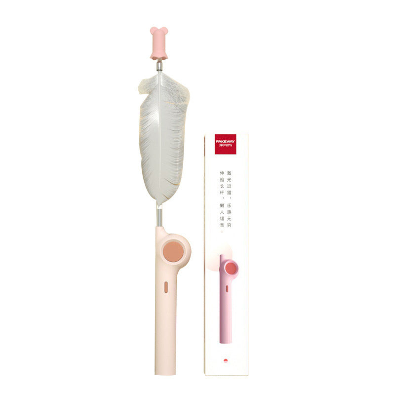 HKM-077331 Interactive Cat Toy Set with Feathered Rod and Infrared Features