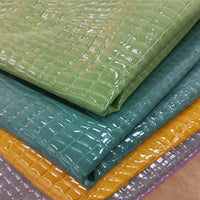 HKM-077523 Bubble Gum High-Gloss PU Leather Fabric - 140cm Wide, Stone Texture