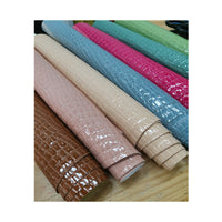 HKM-077523 Bubble Gum High-Gloss PU Leather Fabric - 140cm Wide, Stone Texture