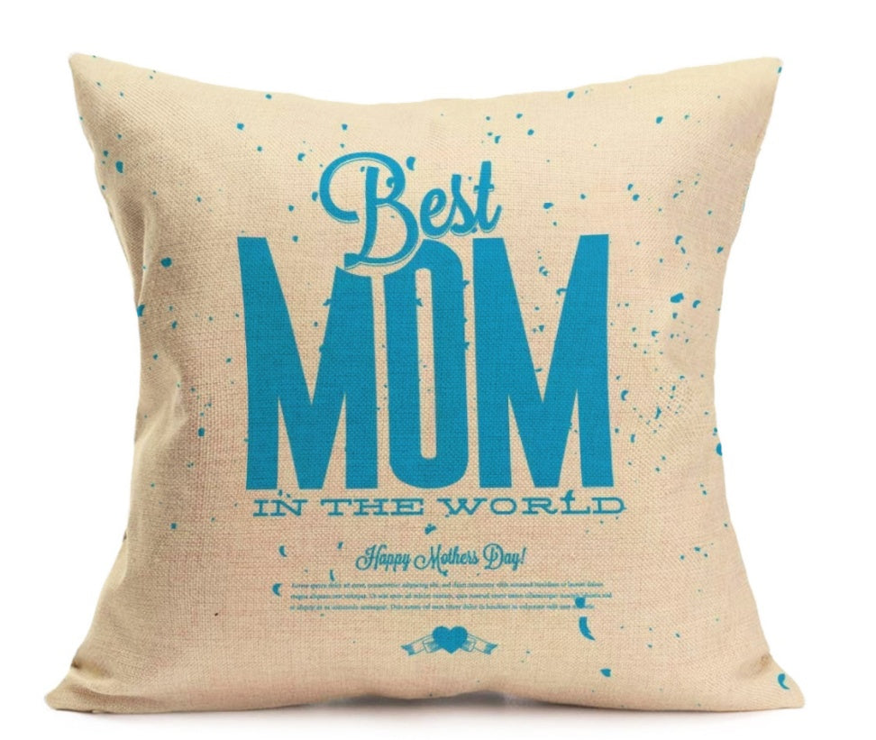 HKM-077523 Cozy Flannel and Baby Velvet Mother's Day Pillow - 430mm x 430mm