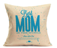HKM-077523 Cozy Flannel and Baby Velvet Mother's Day Pillow - 430mm x 430mm
