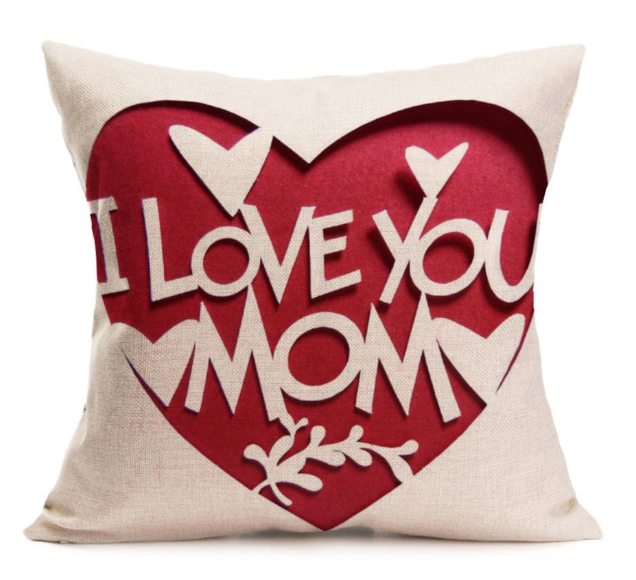 HKM-077523 Cozy Flannel and Baby Velvet Mother's Day Pillow - 430mm x 430mm