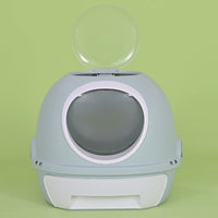 HKM-077523 Fully Enclosed Cat Litter Box with Shovel - Available in Pink and Blue