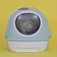 HKM-077523 Fully Enclosed Cat Litter Box with Shovel - Available in Pink and Blue
